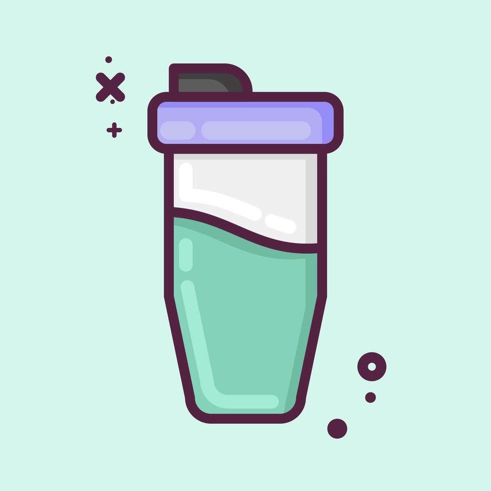 batido de proteína icono. relacionado con el símbolo del deporte de combate. estilo mbe. diseño simple editable. ilustración simple.boxeo vector