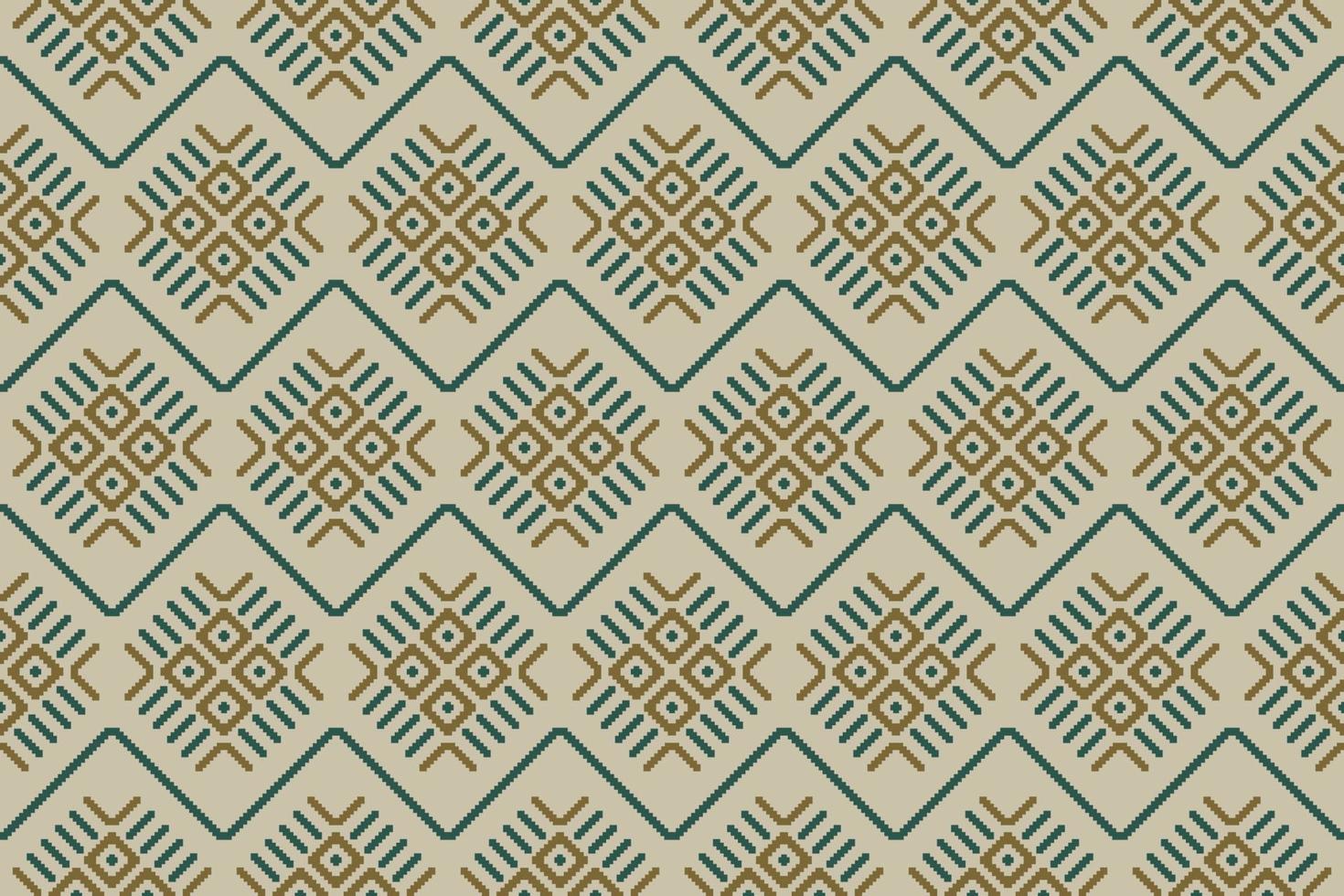 patrón étnico ikat sin costuras en tribal. patrón étnico oriental de tela. vector