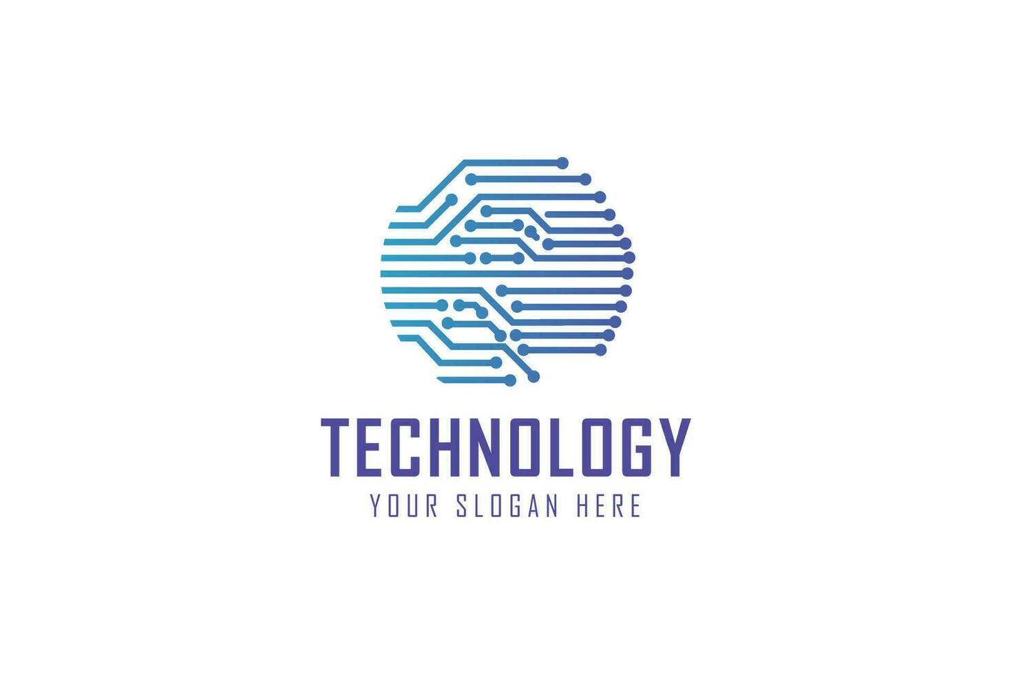 Technology logo design and business card. tech, internet, system, Artificial Intelligence and computer. inspiration logo design modern. vector