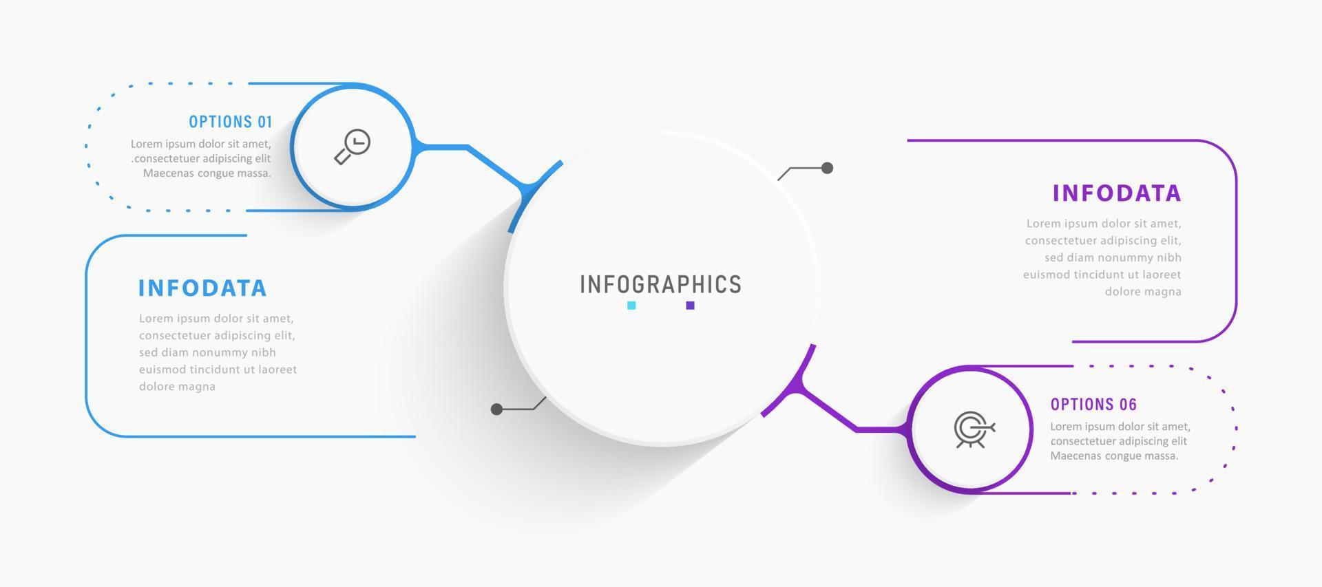 Vector Infographic label design template with icons and 2 options or steps. Can be used for process diagram, presentations, workflow layout, banner, flow chart, info graph.