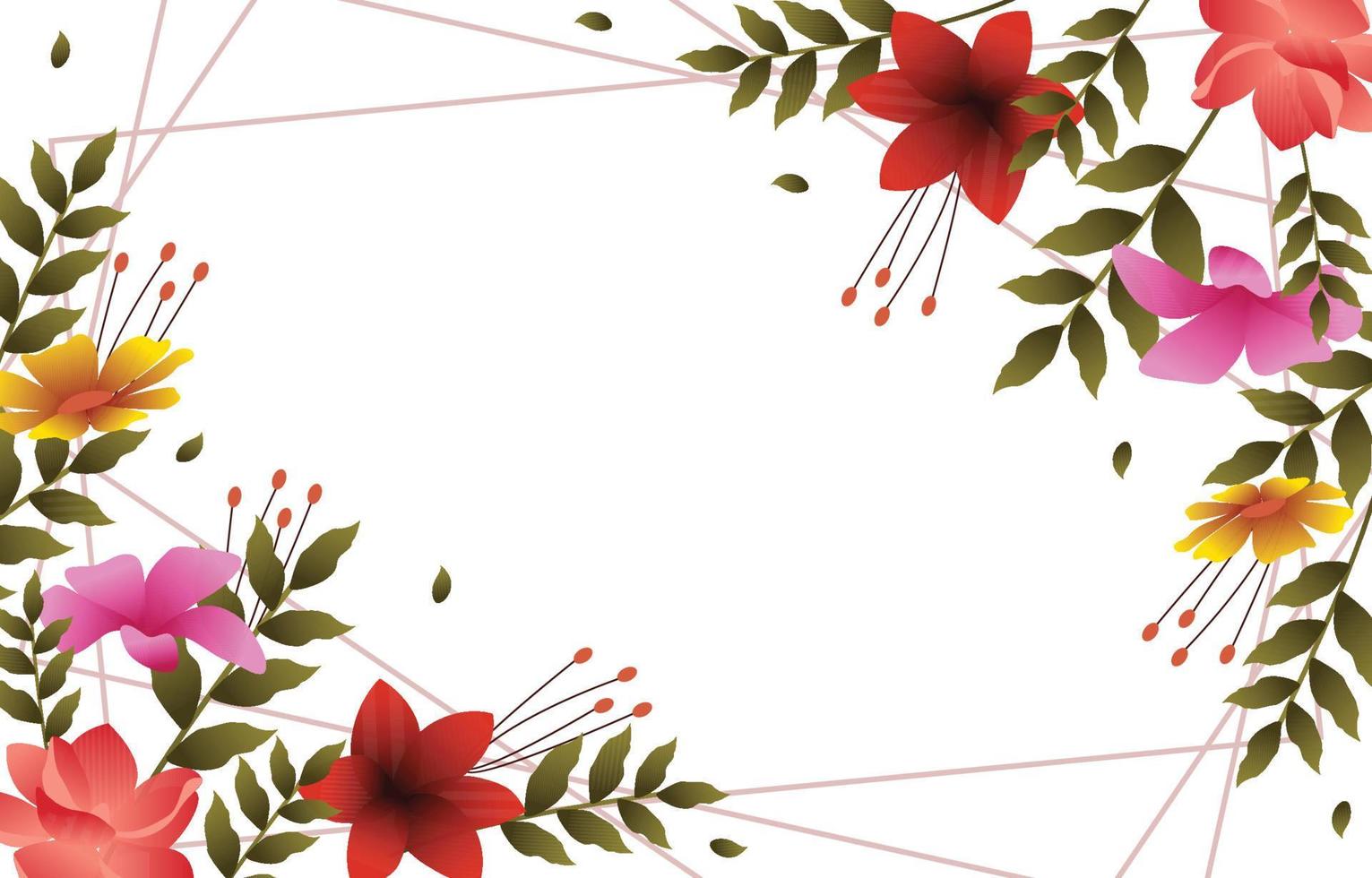 Beautiful Flower Floral Summer Autumn Border Background 11511676 Vector