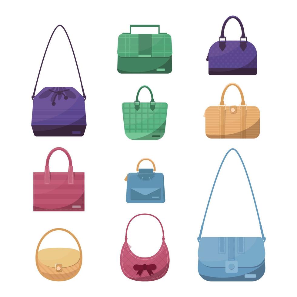 niña mujer moda bolsa icono diseño ilustración aislado vector