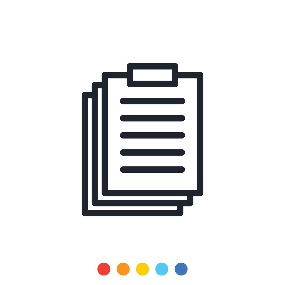 Simple document icon, Vector and Illustration.