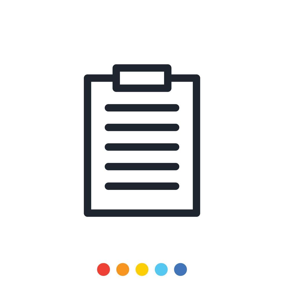 Simple document icon, Vector and Illustration.