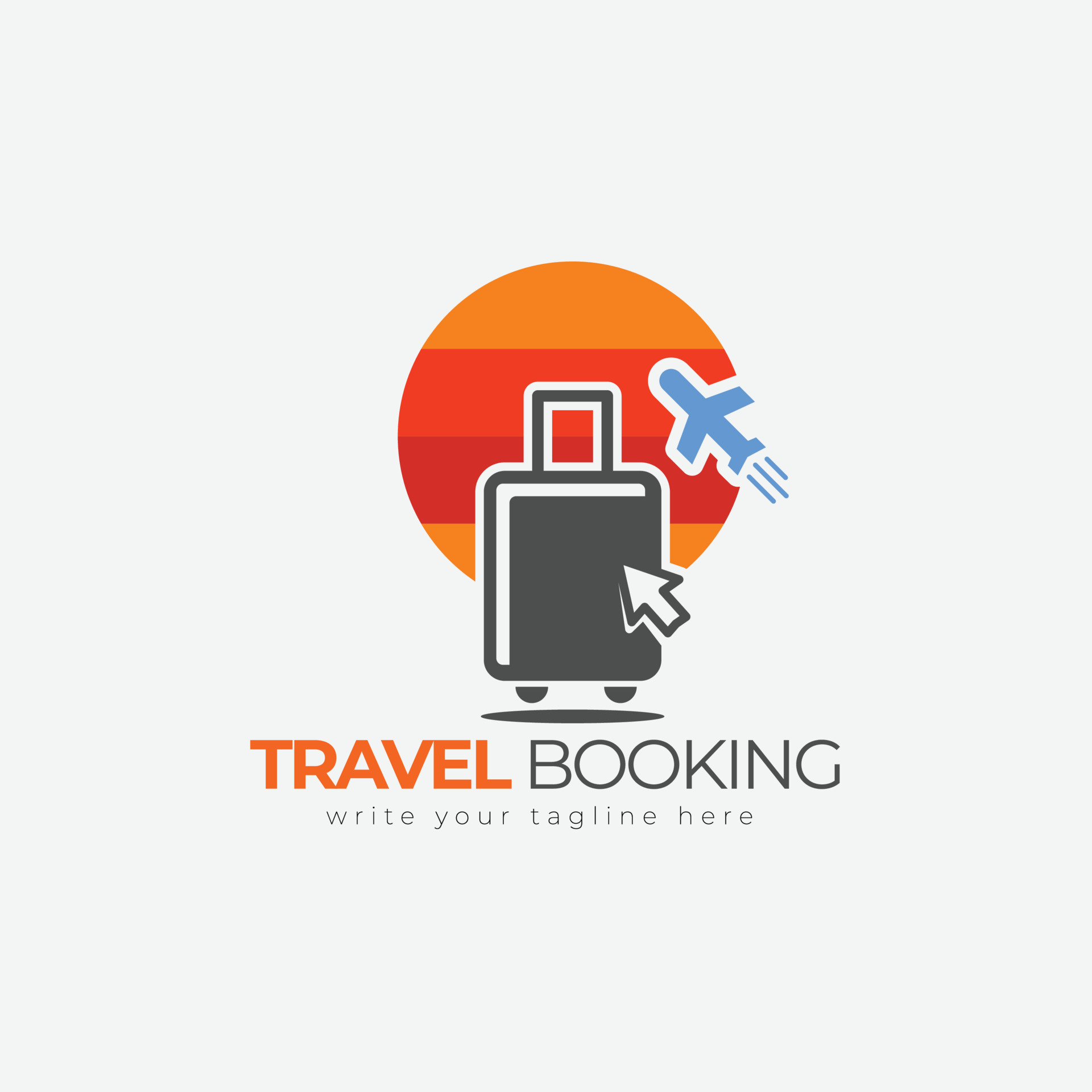 Online booking travel logo design template. travel logo for the