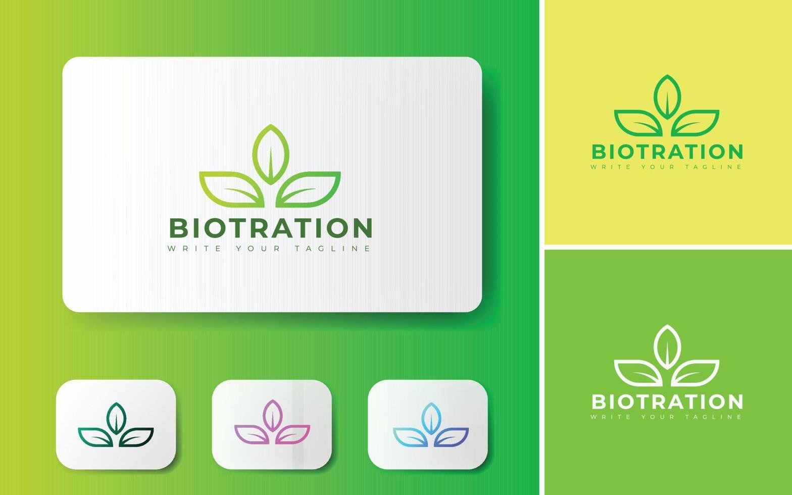 cuidado biológico, biología, logotipo ecológico y diseño de vectores ecológicos, logotipo mínimo de bioplanta.