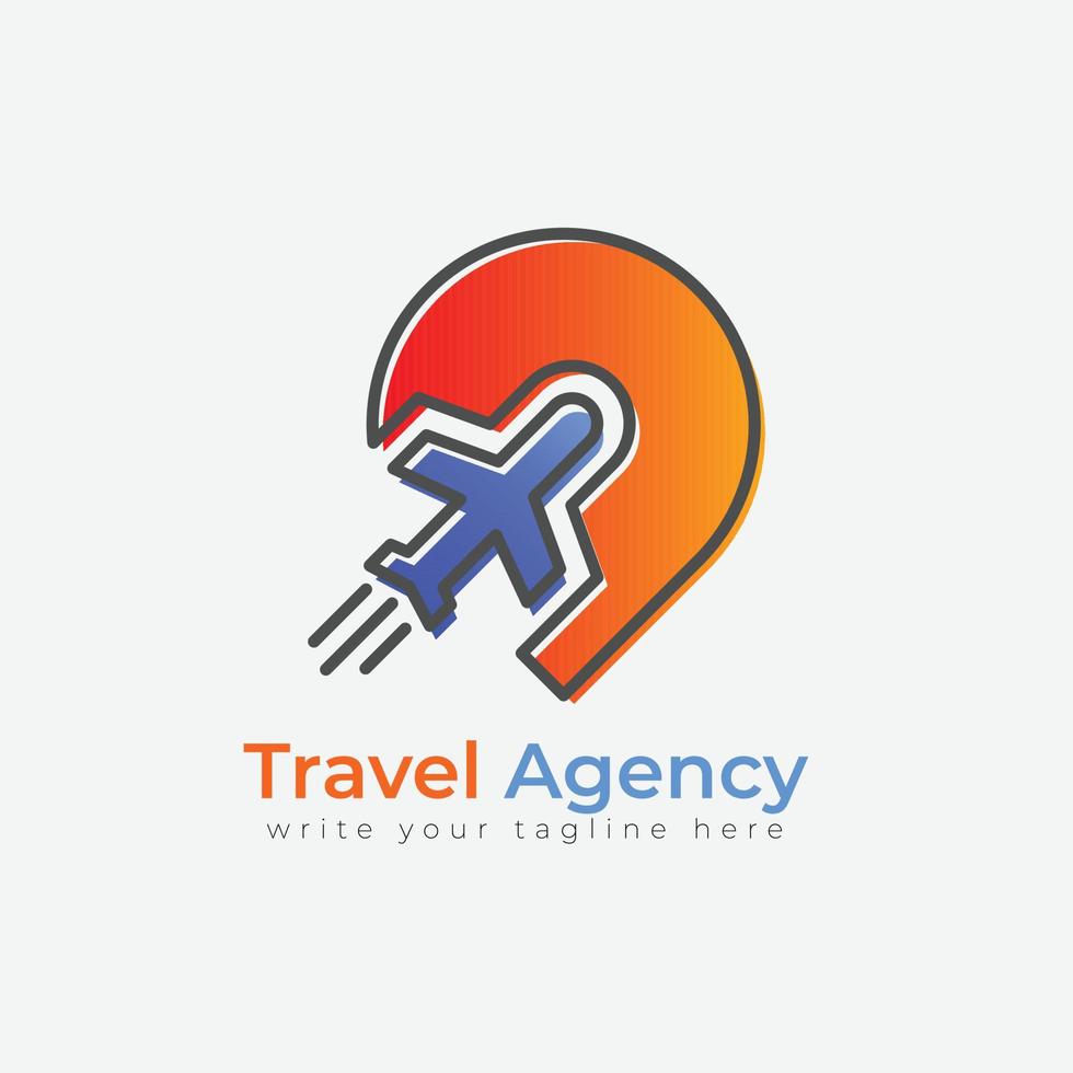 Online booking travel logo design template. travel logo for the business agency. vector