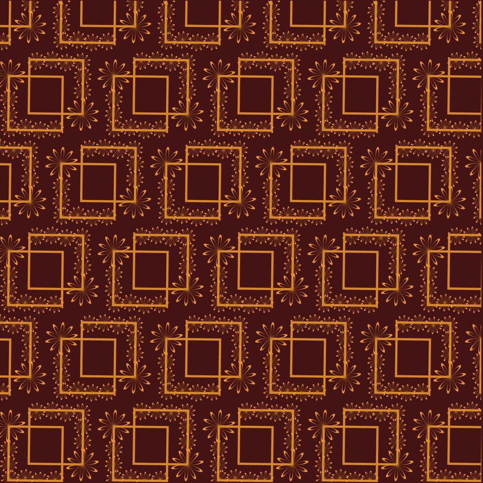 Modern square shape floral pattern wallpaper design vector
