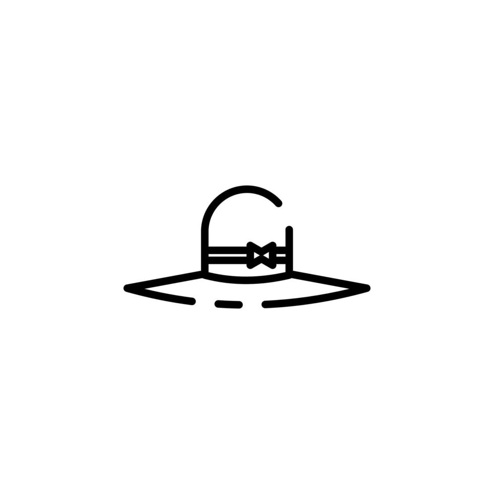 Hat, Accessory, Fashion Dotted Line Icon Vector Illustration Logo Template. Suitable For Many Purposes.