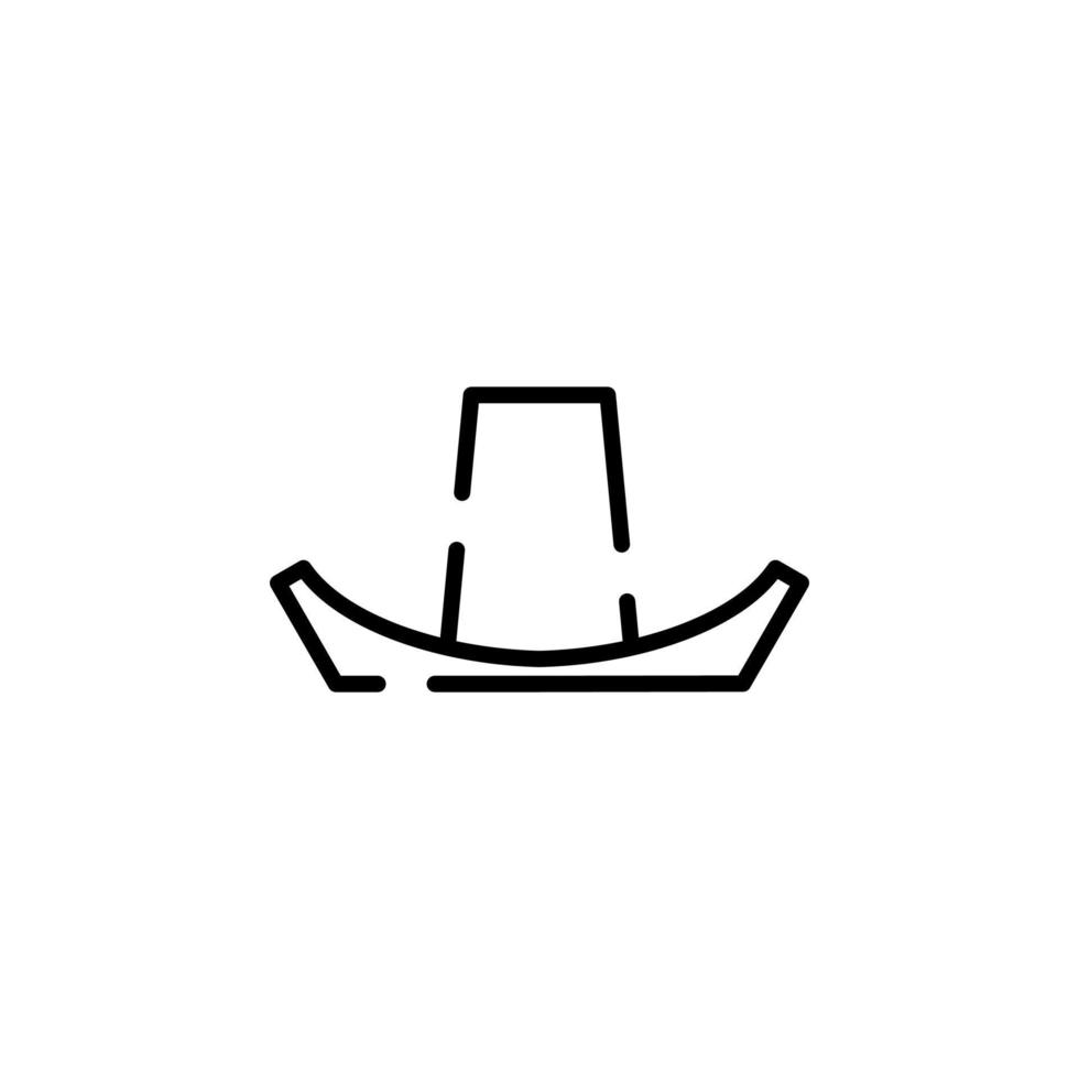 sombrero, accesorio, plantilla de logotipo de ilustración de vector de icono de línea de puntos de moda. adecuado para muchos propósitos.