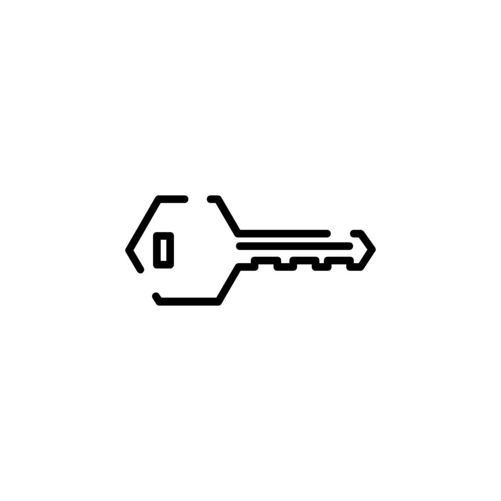 Key Dotted Line Icon Vector Illustration Logo Template. Suitable For Many Purposes.