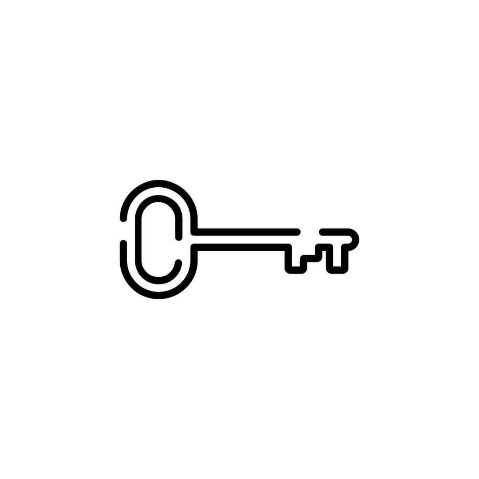 Key Dotted Line Icon Vector Illustration Logo Template. Suitable For Many Purposes.