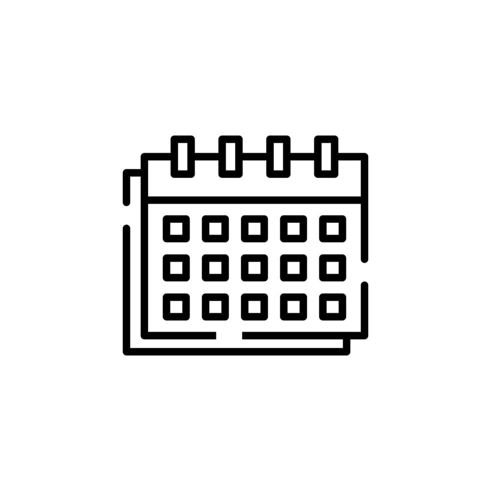 Calendar, Schedule, Date Dotted Line Icon Vector Illustration Logo Template. Suitable For Many Purposes.