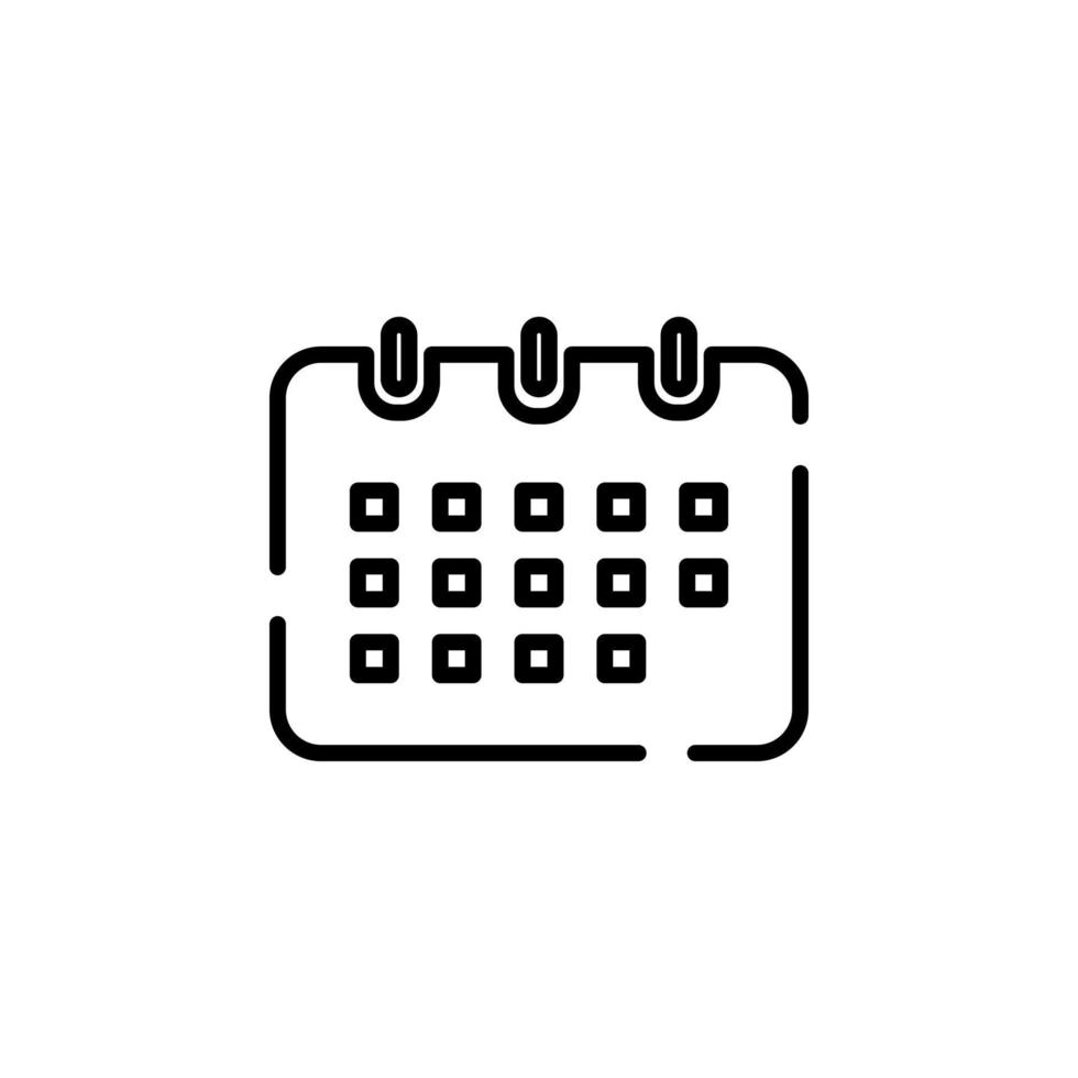 Calendar, Schedule, Date Dotted Line Icon Vector Illustration Logo Template. Suitable For Many Purposes.