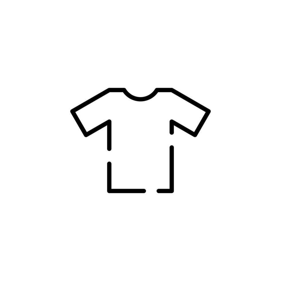 Shirt, Fashion, Polo, Clothes Dotted Line Icon Vector Illustration Logo Template. Suitable For Many Purposes.