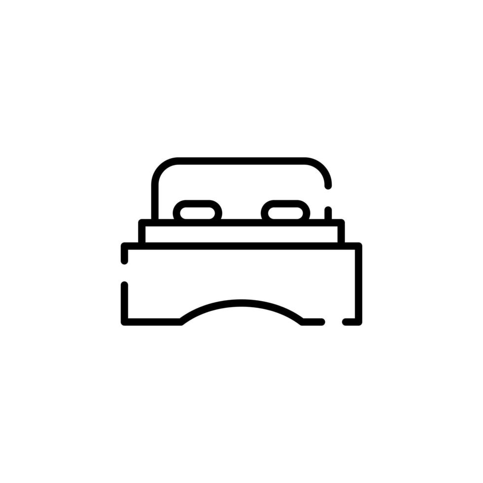 Bed, Bedroom Dotted Line Icon Vector Illustration Logo Template. Suitable For Many Purposes.
