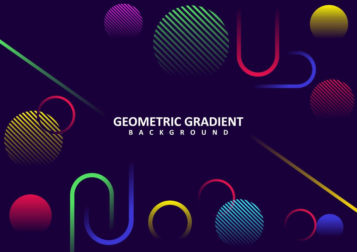 Geometric gradient colorful vector background