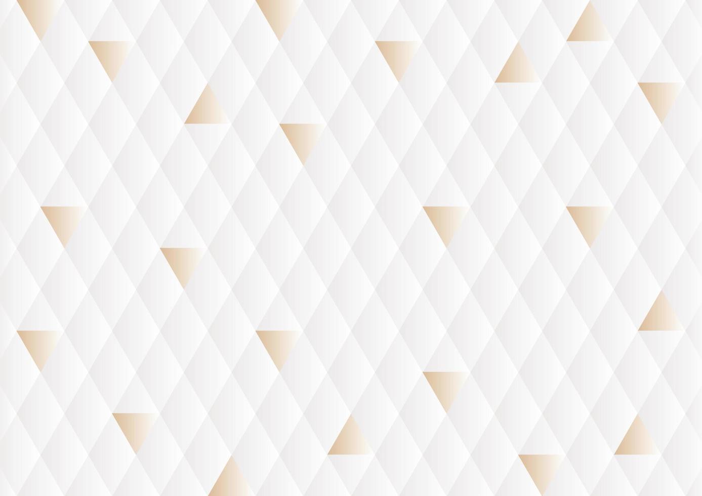 Abstract white and gold geometric background vector