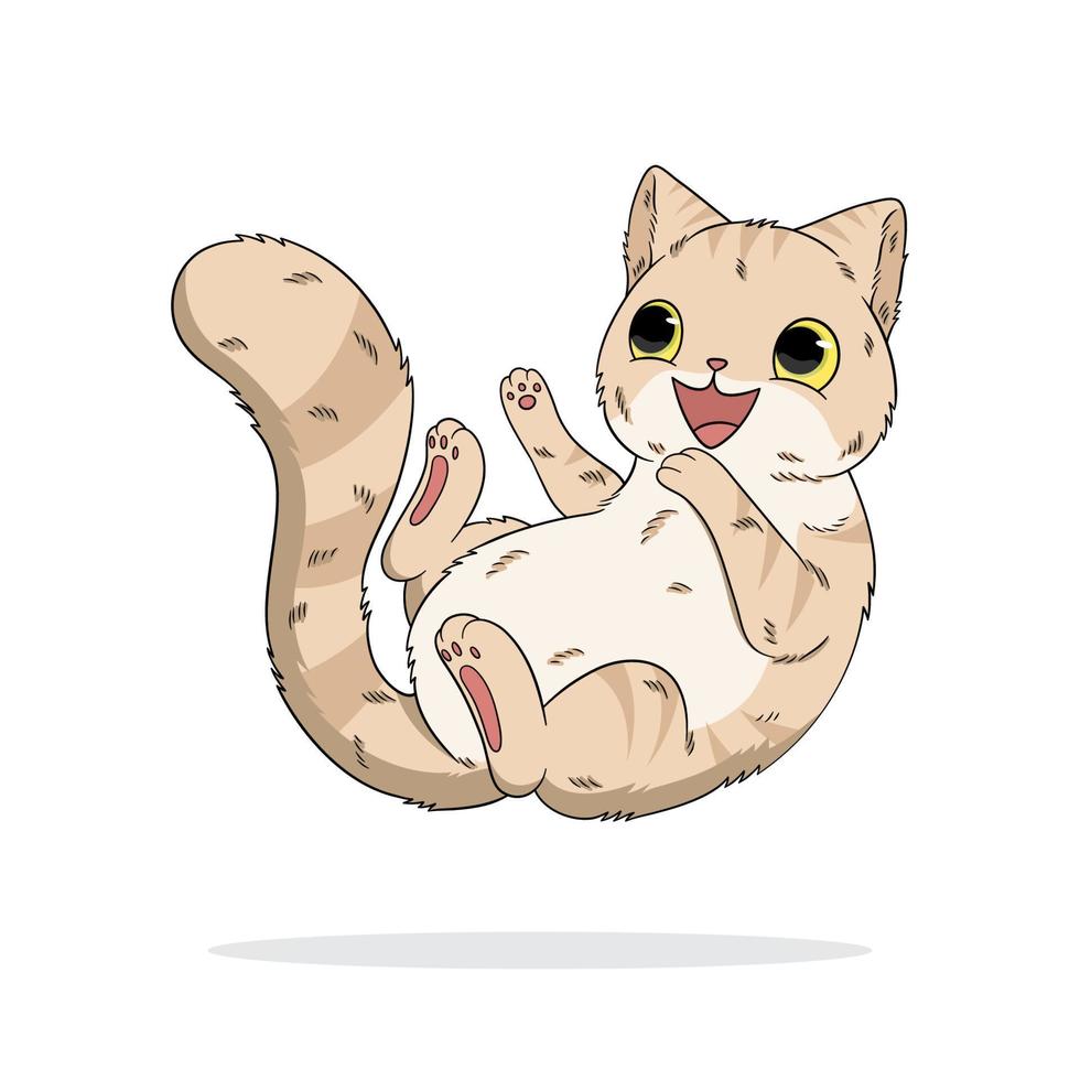 lindo gato ilustracion vector