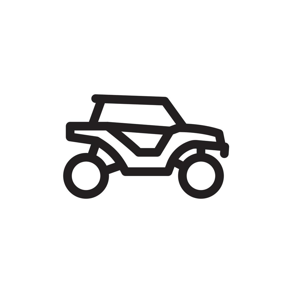utv or sxs line icon vector