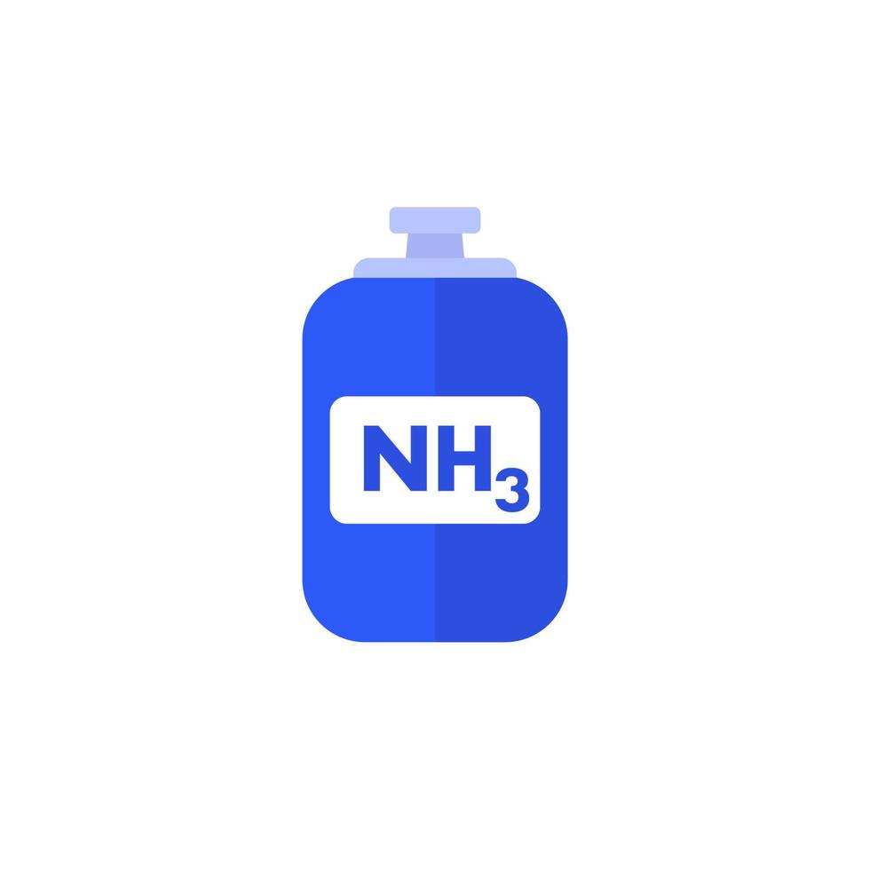 ammonia, NH3 gas tank vector icon