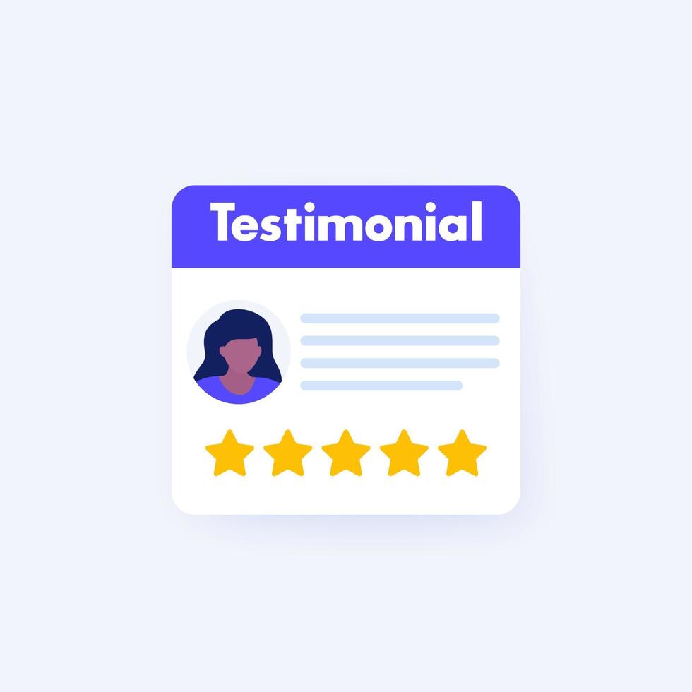 testimonial and feedback vector design