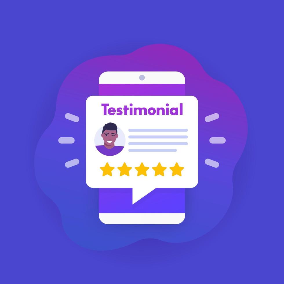 testimonial and feedback vector illustration