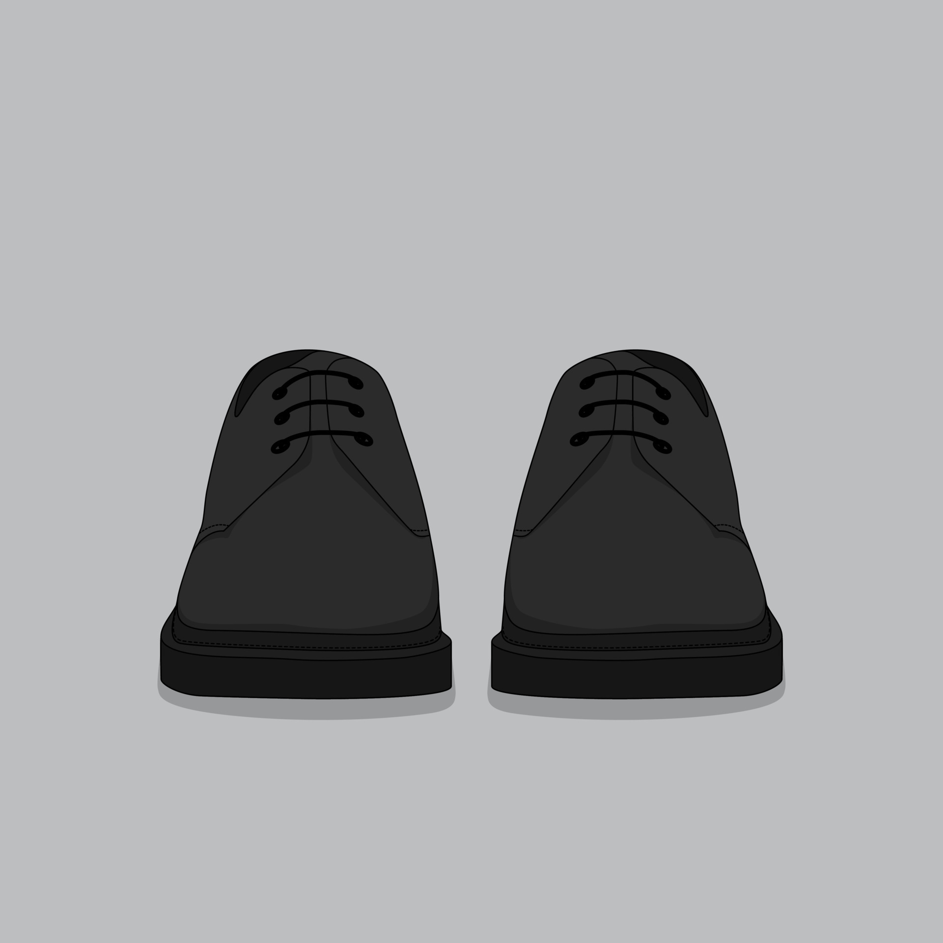 Black leather shoes in cartoon design for advertisement template design  11512582 Vector Art at Vecteezy