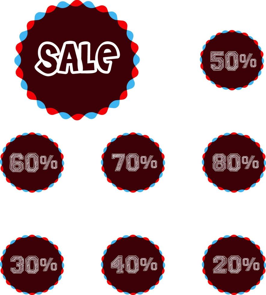 discount and sale icons vector