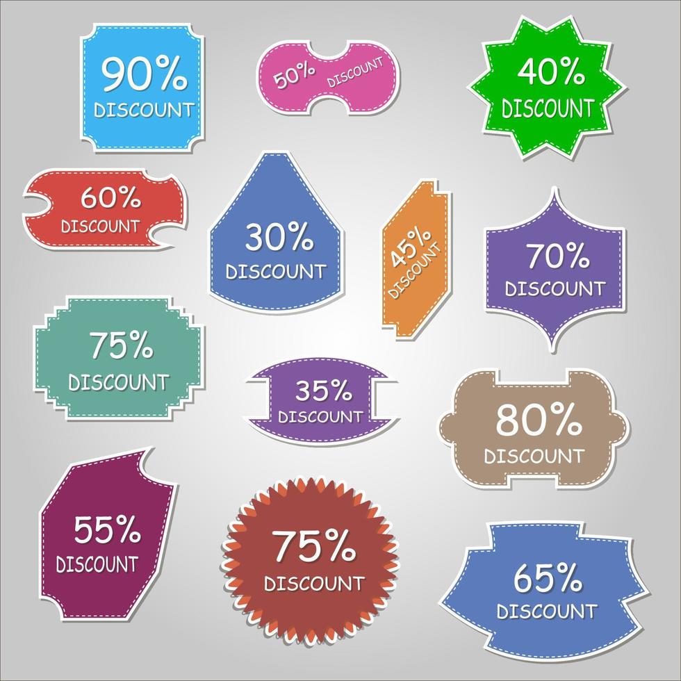 discount and sale icons vector