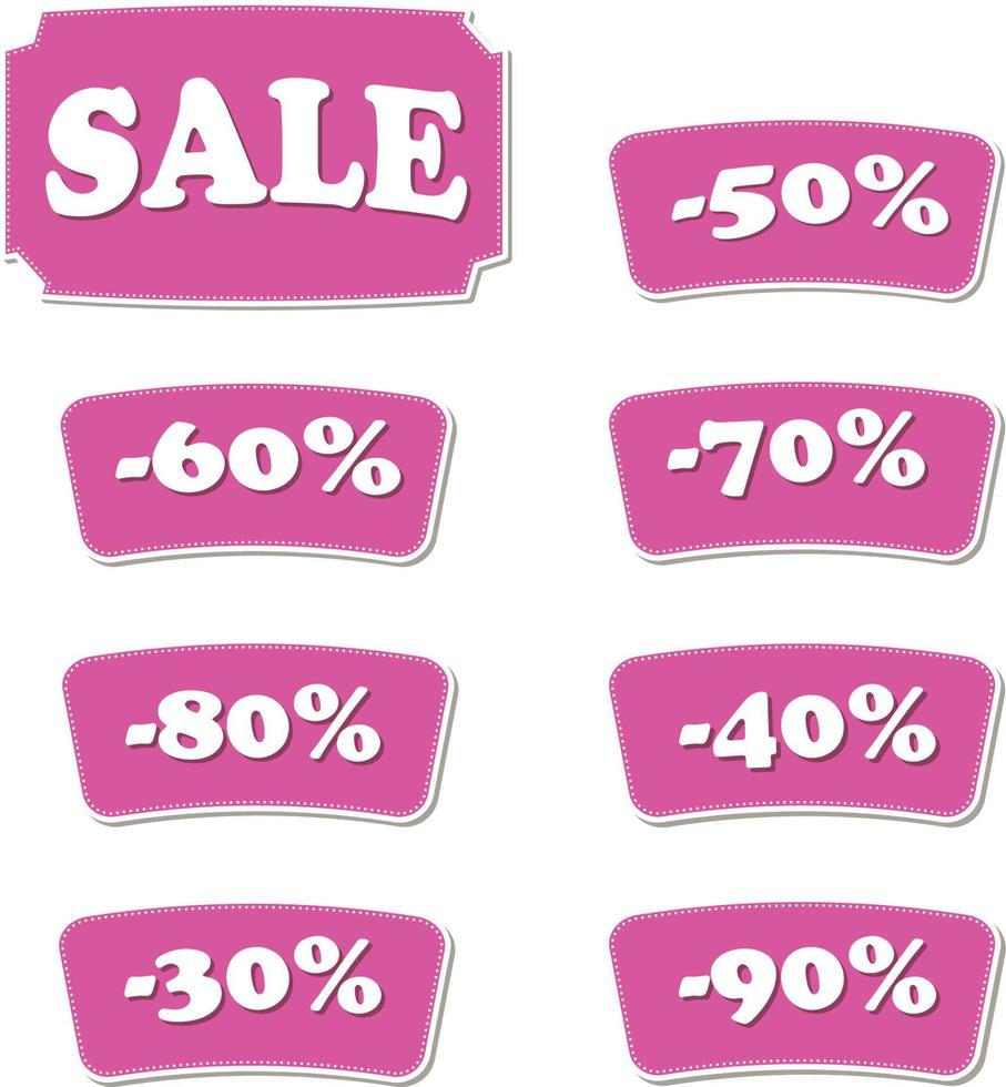 discount and sale icons vector