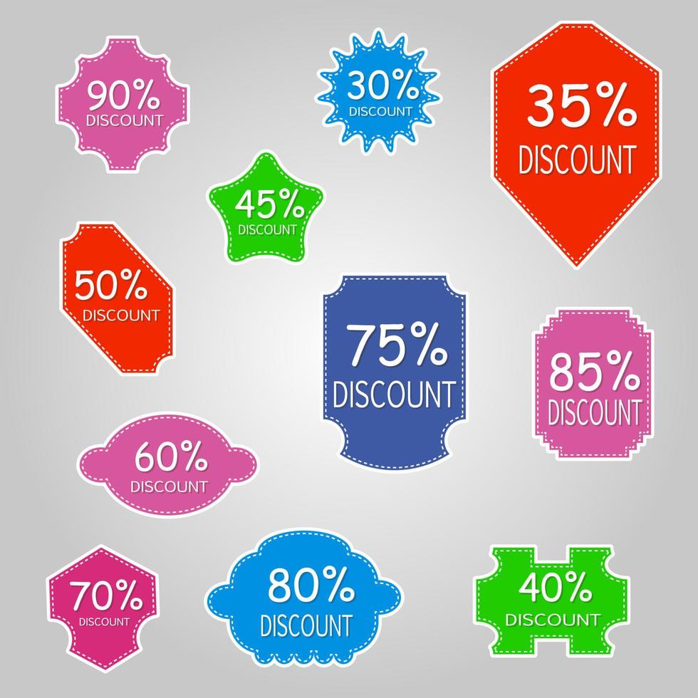 discount and sale icons vector