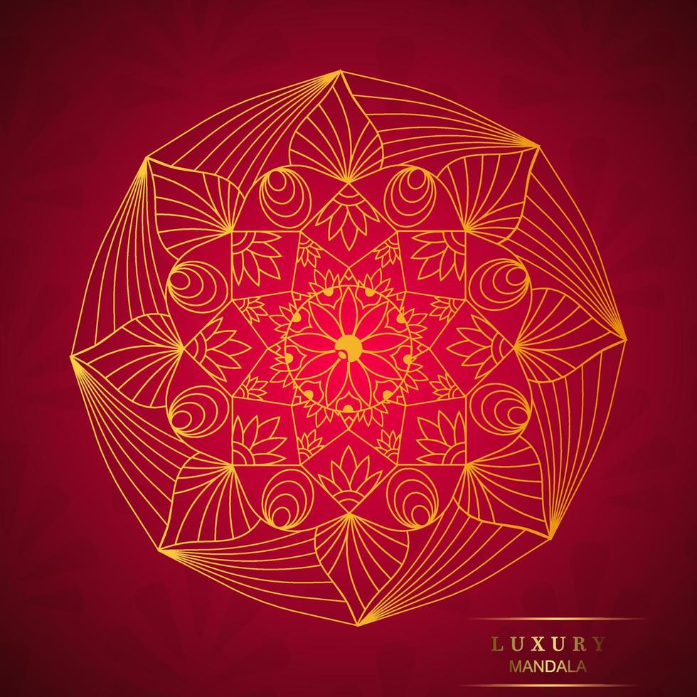 Fondo de mandala de lujo con patrón arabesco dorado estilo árabe islámico oriental. mandala decorativo de estilo Ramadán. mandala para imprimir, póster, portada, folleto, volante, pancarta vector