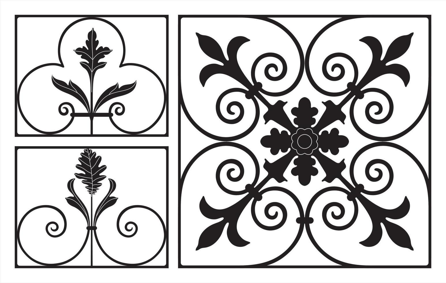 Wrought iron ornament vector