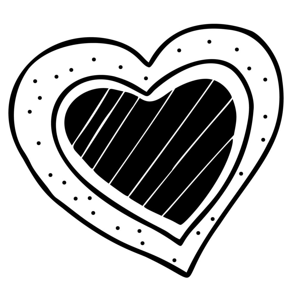 Heart symbol. Hand drawn decorative vector