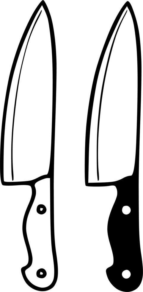 Chef Knife Simple Kitchen Utensil vector