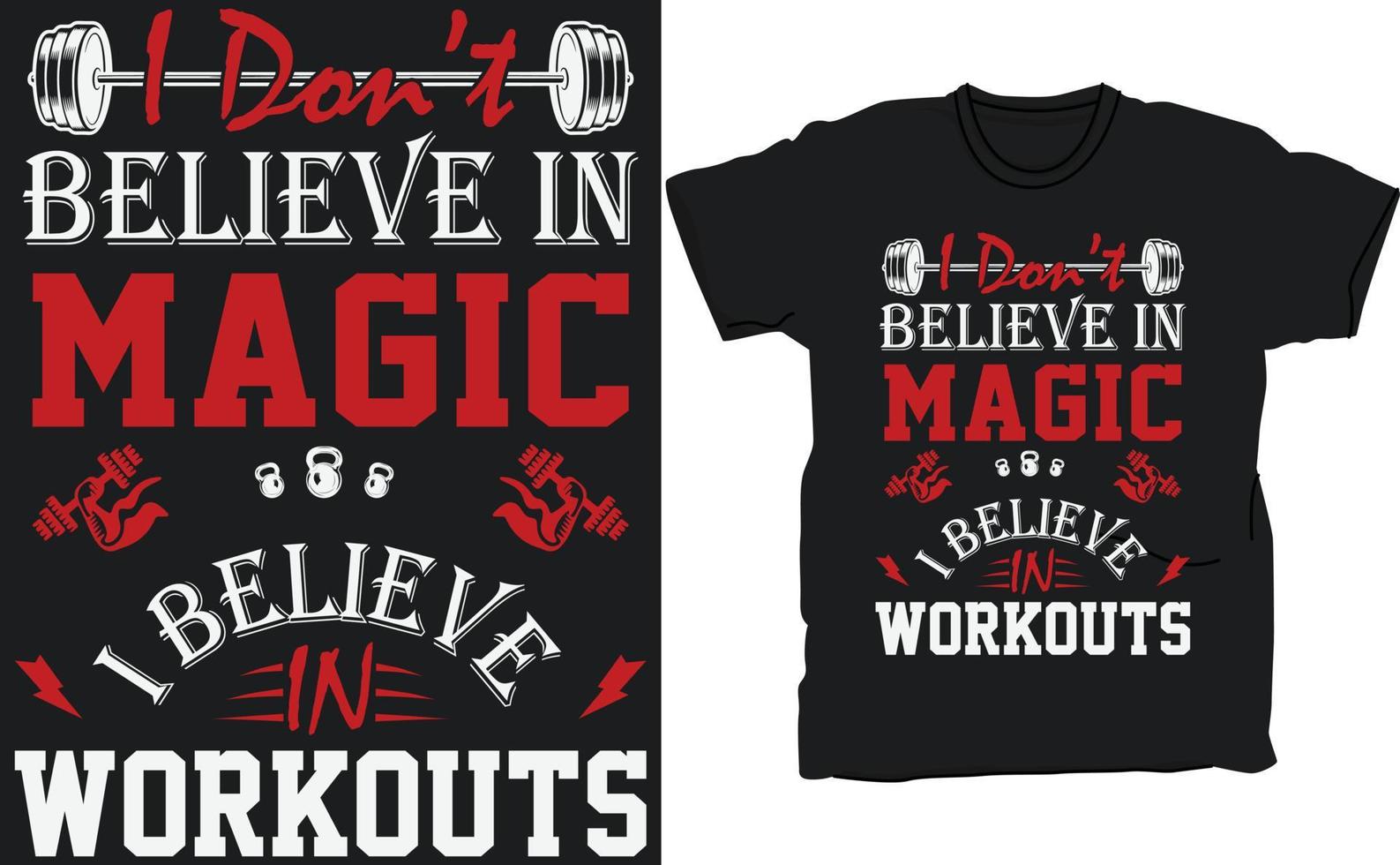 Exclusive Gym t-shirt vector design template.