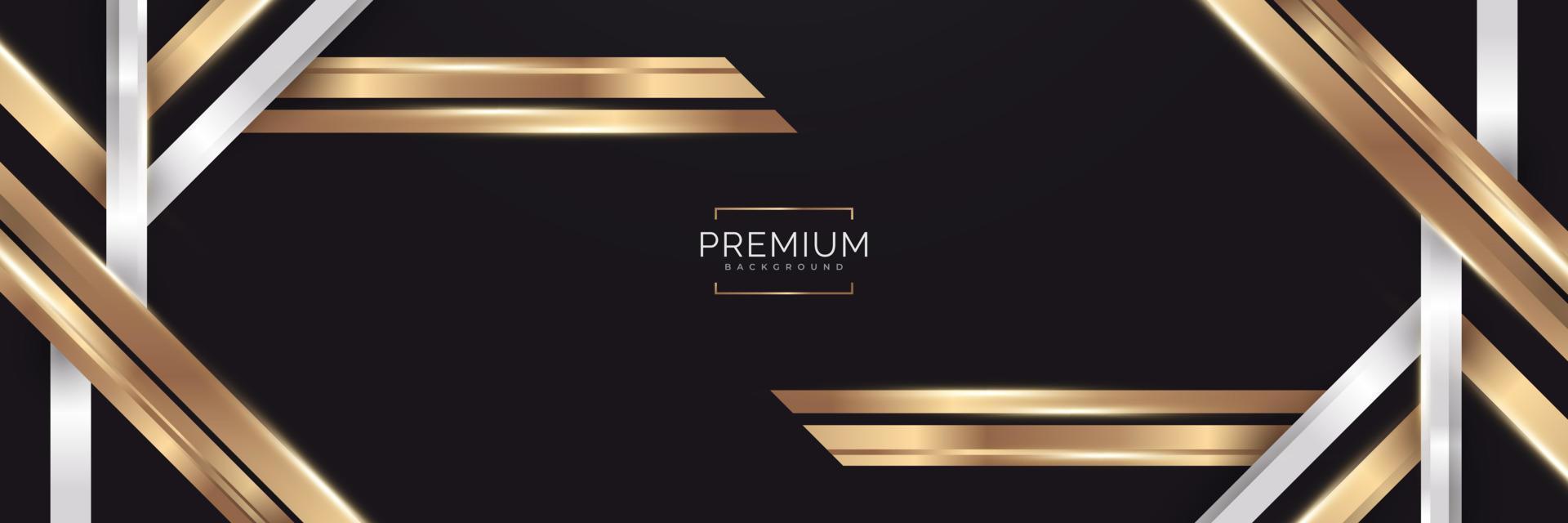 fondo abstracto de lujo blanco, negro y dorado. elegante fondo premium con estilo de corte de papel vector