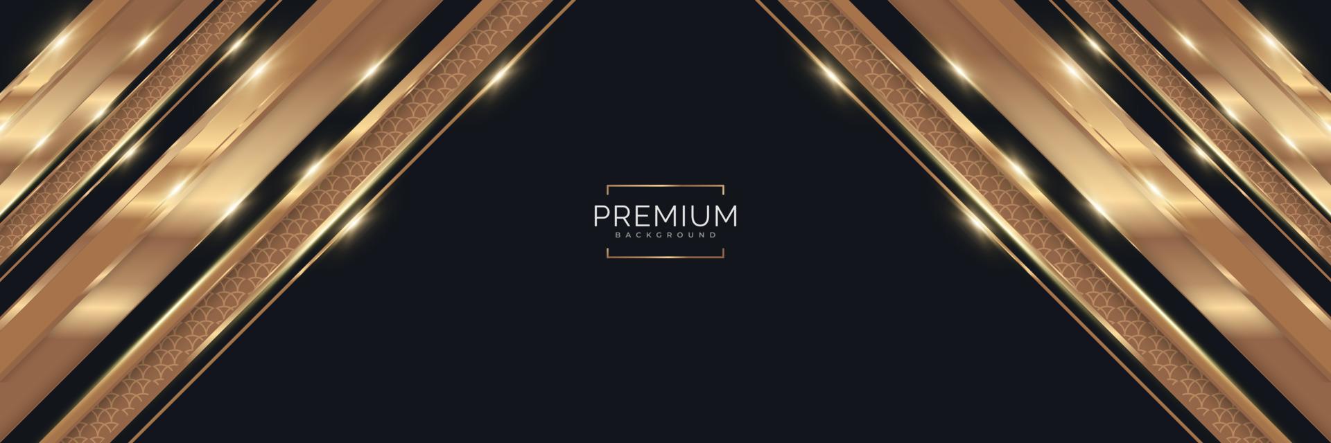 Elegant Black and Gold Background with Shining Effect. Luxury Background vector