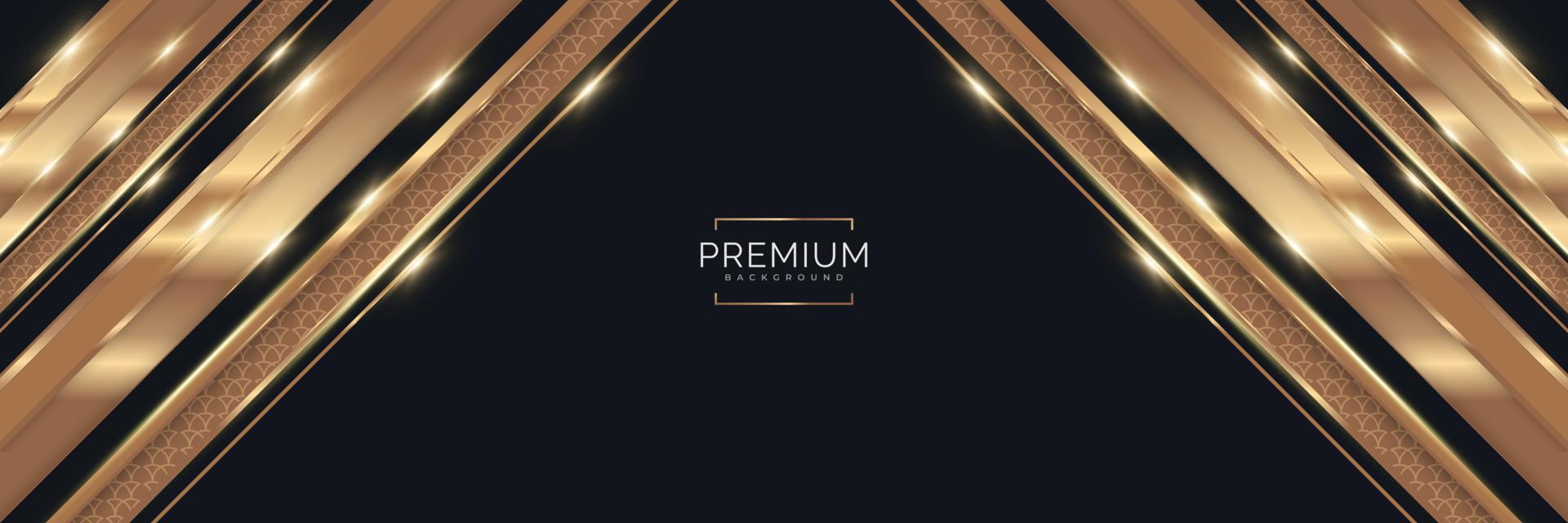 Elegant Black and Gold Background with Shining Effect. Luxury Background vector