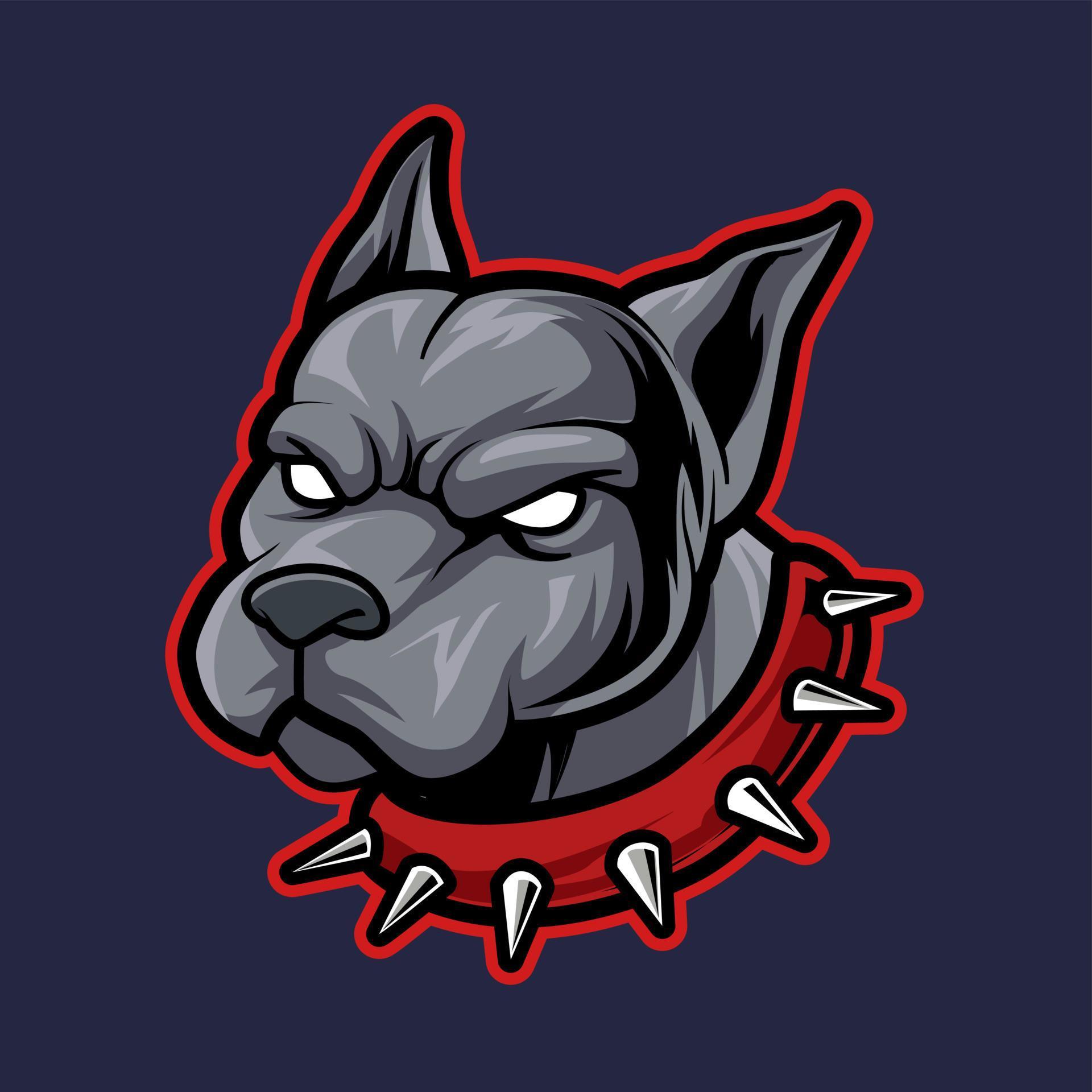 head dog mascot logo gaming vector illustration 11513413 Vector Art at