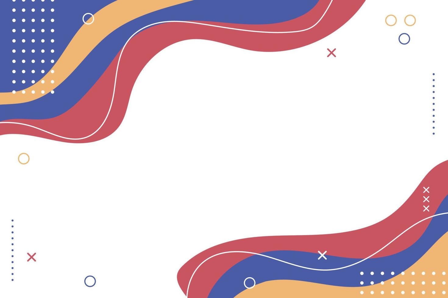 Modern colorful gradient abstract shapes on memphis style background vector