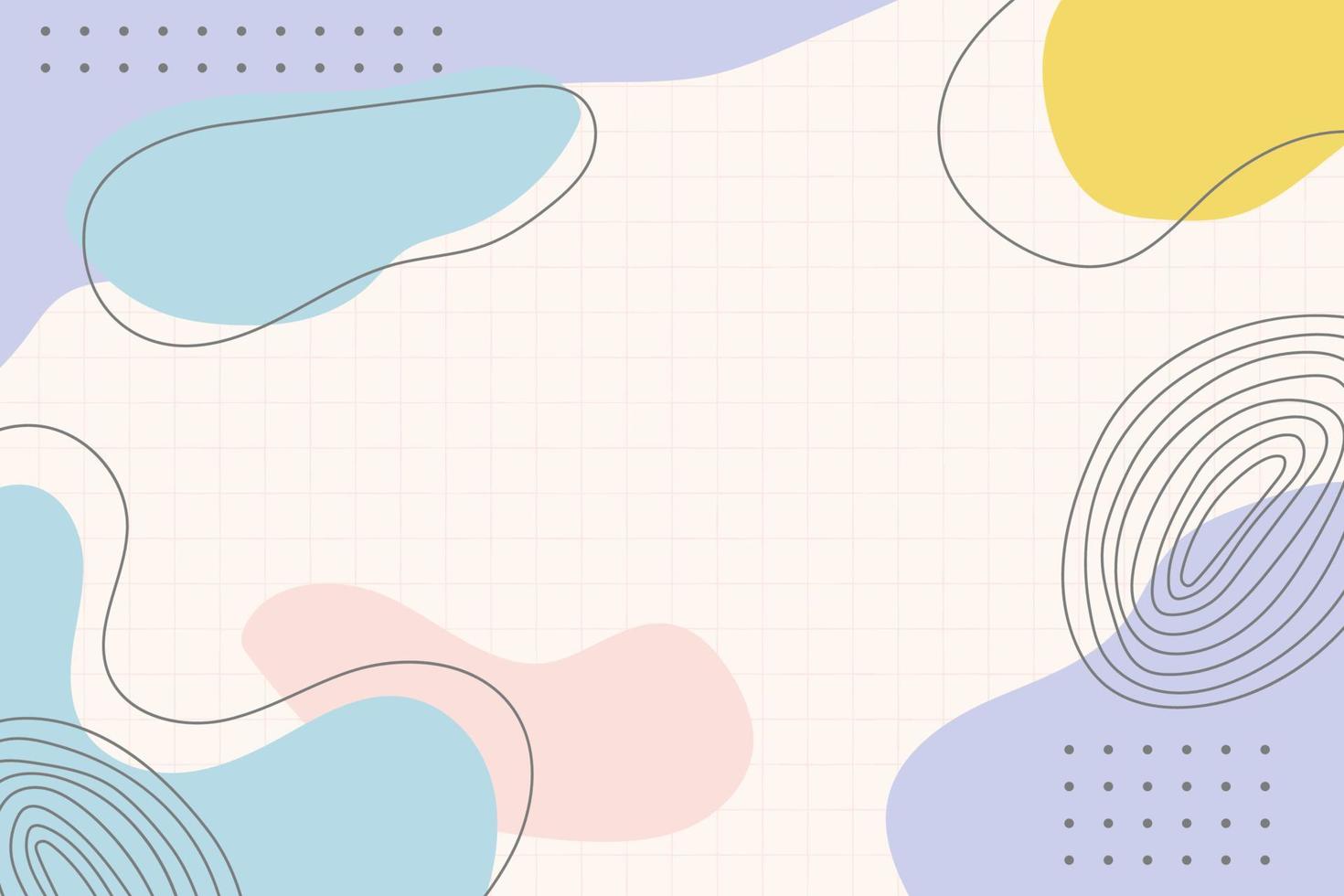 Modern colorful gradient abstract shapes on memphis style background vector