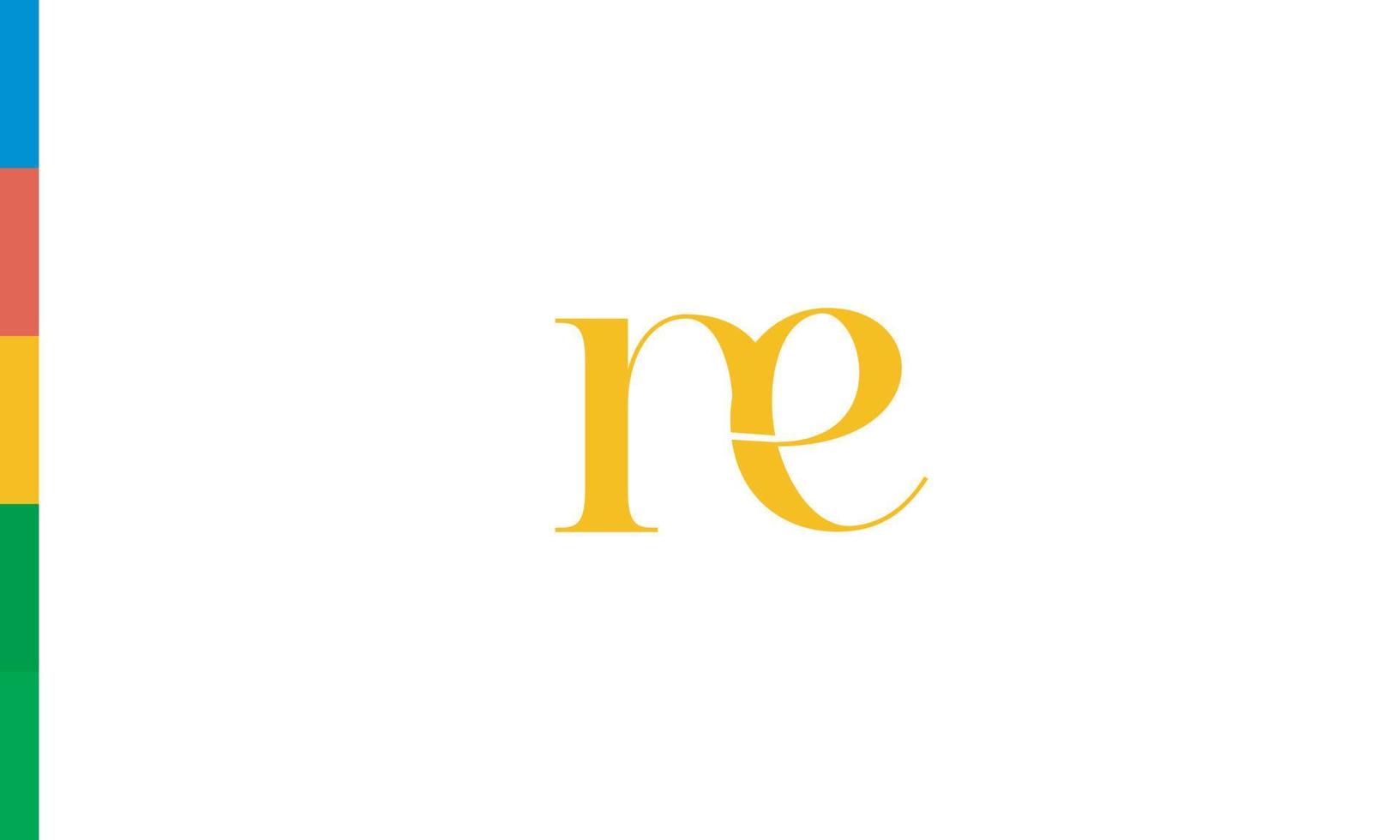 Alphabet letters Initials Monogram logo NE, EN, N and E vector