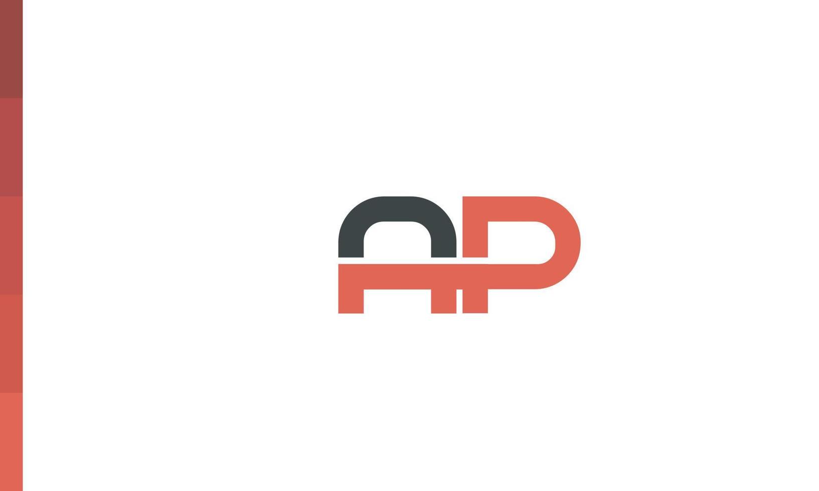 Alphabet letters Initials Monogram logo AP, PA, A and P vector