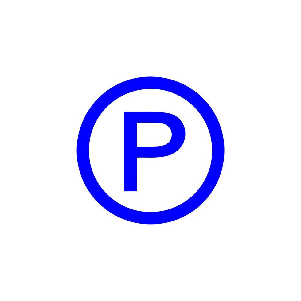 Parking sign icon vector