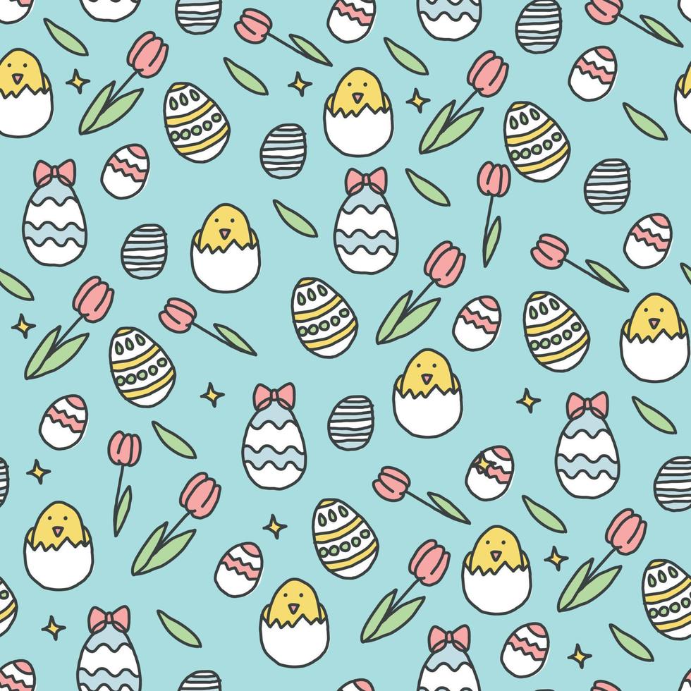 Easter Eggs Seamless Pattern vector