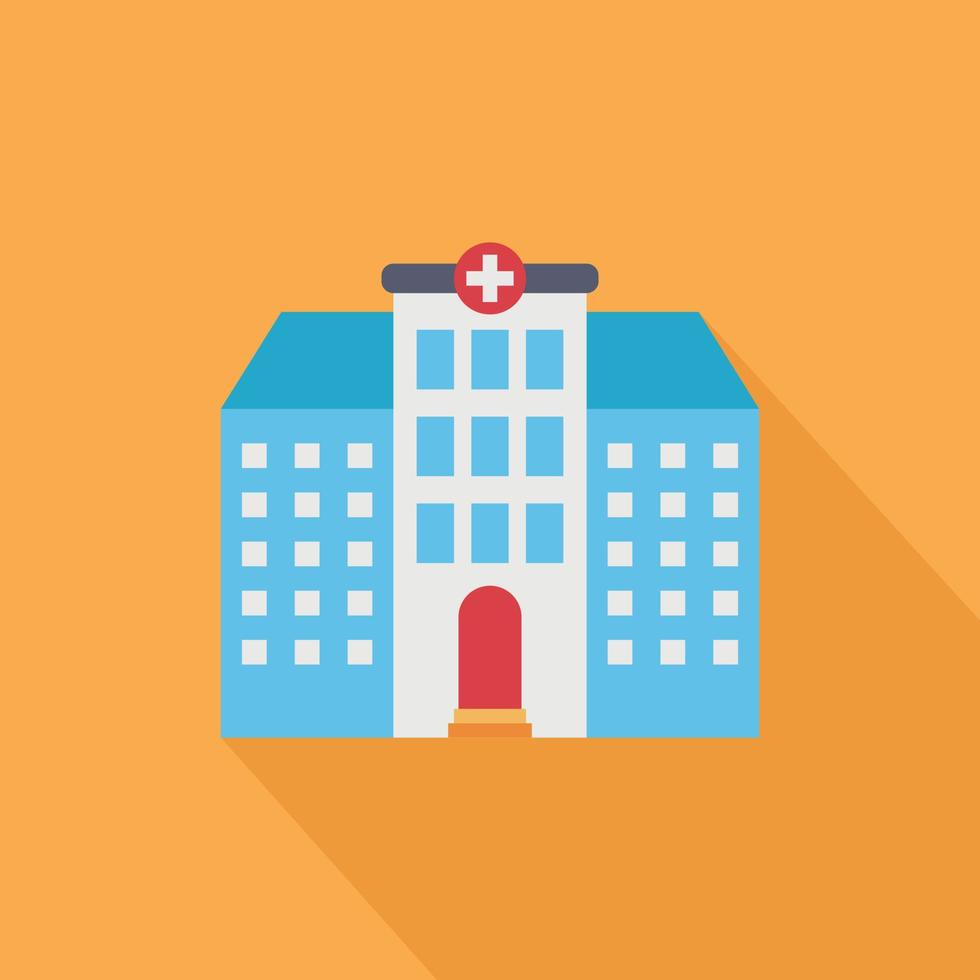 Flat Design Hospital Illustration vector