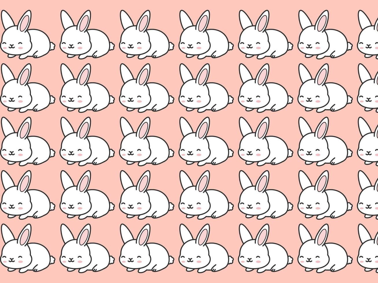 Vector rabbit icons set. Simple cartoon bunny isolated
