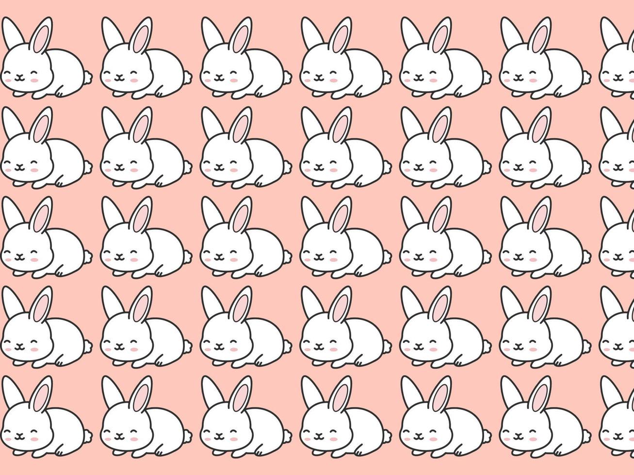 Vector rabbit icons set. Simple cartoon bunny isolated